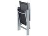 Conjunto de 6 cadeiras de jardim pretas em alumínio cinzento CATANIA_705097