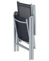 Conjunto de 6 sillas de jardín negras en aluminio CATANIA_705097
