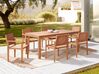 Conjunto de 6 cadeiras de jardim em madeira de acácia clara BARATTI_869030