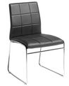 Faux Leather Set of 2 Dining Chairs Black KIRON_682113
