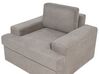 5 Seater Fabric Living Room Set Taupe ALLA_893777