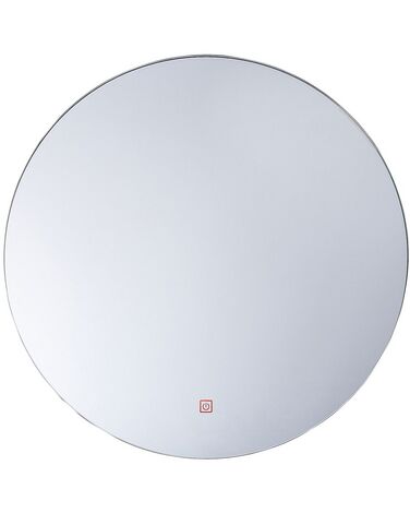 Okrągłe lustro ścienne LED ø 60 cm srebrne CALLAC