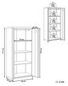 2 Door Metal Storage Cabinet Grey VARNA_783858