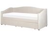Čalúnená posteľ 90 x 200 cm svetlobéžová VITTEL_876414