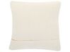 Cotton Macrame Cushion 45 x 45 cm Beige NICAEA_753189