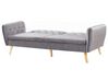 Velvet Sofa Bed Grey BARDU_792071