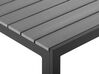 Puutarhapöytä alumiini harmaa/musta 150 x 90 cm COMO_741510
