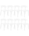 Set of 8 Dining Chairs White GUBBIO _853003
