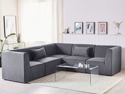 5-istuttava moduulikulmasohva vakosametti oikeak. harmaa LEMVIG 5-istuttava moduulikulmasohva vakosametti oikeak. harmaa LEMVIG