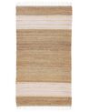 Jute Area Rug 80 x 150 cm Beige and Pastel Pink MIRZA_850089
