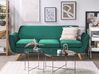 Sofabezug für 3-Sitzer BERNES Samtstoff grün_792946