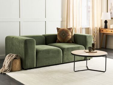 2-seters modulær sofa kordfløyel Grønn FALSTERBO