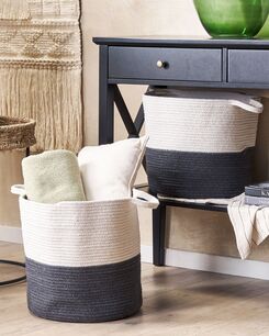 Puuvillakori valkoinen/musta 2 kpl PAZHA