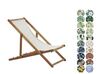 Folding Deck Chair and 2 Replacement Fabrics (Various Options) Light Wood ANZIO_860120