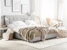 Fabric EU Super King Bed with Storage Light Grey LA ROCHELLE_744834