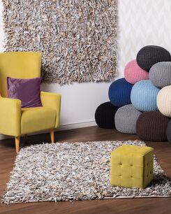 Matto nahka vaalea beige 80 x 150 cm MUT Matto nahka vaalea beige 80 x 150 cm MUT