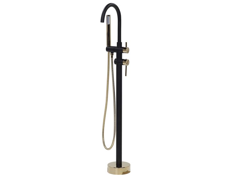 Freestanding Bath Mixer Tap Black with Gold TUGELA_761087
