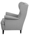 Fabric Wingback Chair Grey ABSON_747434