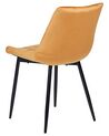Sada 2 sametových jídelních židlí oranžové MELROSE II_885791