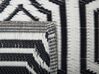 Dywan zewnętrzny dwustronny 90 x 180 cm czarno-biały BIDAR_734131