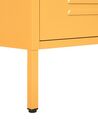 Garderobenschrank Stahl gelb 5 Fächer abschließbar FROME_782551