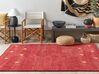 Gabbeh Teppich Wolle rot 160 x 230 cm abstraktes Muster Hochflor YARALI_856216