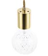 Set of 2 Glass Pendant Lamps Gold ANZA_768301