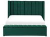 Velvet EU King Size Waterbed with Storage Bench Green NOYERS_915094
