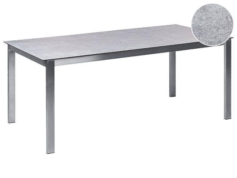 Spisebord til haven glasplade 180 x 90 cm grå COSOLETO_881926