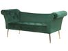 Chaise-longue em veludo verde NANTILLY_782129