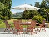 Gartenmöbel Set mit Sonnenschirm (12 Optionen) Akazienholz dunkelbraun 6-Sitzer TOSCANA_877722