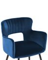 Set of 2 Velvet Dining Chairs Navy Blue SANILAC_847089