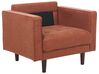 Conjunto de sofás 3 lugares em tecido castanho dourado NURMO_896307