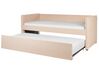 Boucle EU Single Trundle Bed Peach TROYES_907951