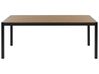 Mesa de comedor de metal negro/madera clara 180 x 90 cm VERNIO_862879