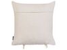 Set of 2 Cotton Macrame Cushions with Tassels 45 x 45 cm Beige KALAM_904685