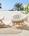 Set of 2 Rattan Rocking Chairs Natural and Light Beige ORVIETO_878369