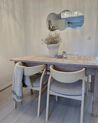 Conjunto de 2 sillas de comedor de madera clara y beige MAROA_913548