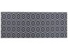 Teppich schwarz / weiß 80 x 200 cm geometrisches Muster Kurzflor KARUNGAL_831517