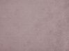 Cama con somier de terciopelo rosa/madera oscura 180 x 200 cm FITOU_710088
