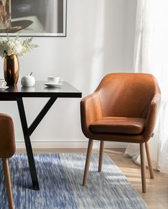 Tuoli keinonahka kullanruskea YORKVILLE