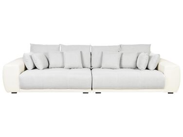 4-istuttava sohva kangas vaaleanharmaa/kermanvalkoinen TORPO
