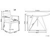 Gartenmöbel Set Aluminium schwarz 4-Sitzer Auflagen grau OLMETTO/TAVIANO_846092