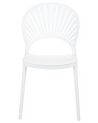 Set of 4 Plastic Dining Chairs White OSTIA_862731