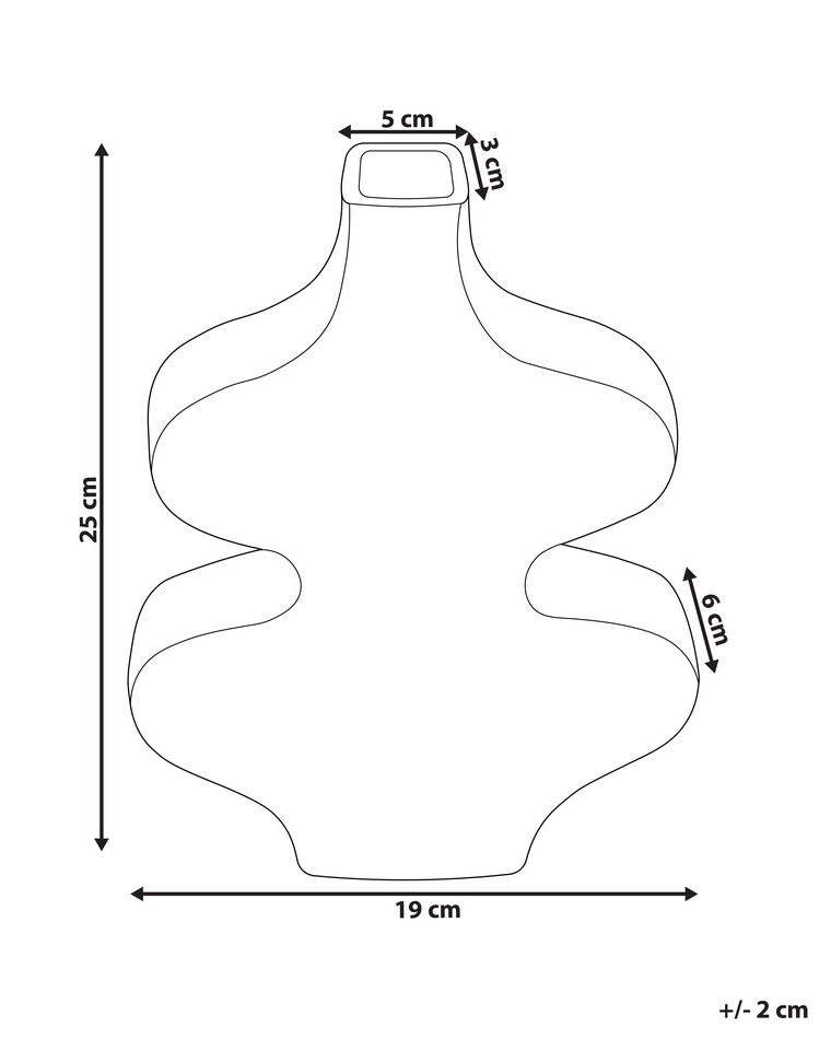 Porcelain Flower Vase 25 cm Black ARGOS Beliani.co.uk