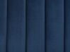 Cama de casal em veludo azul marinho 180 x 200 cm MARVILLE_792238