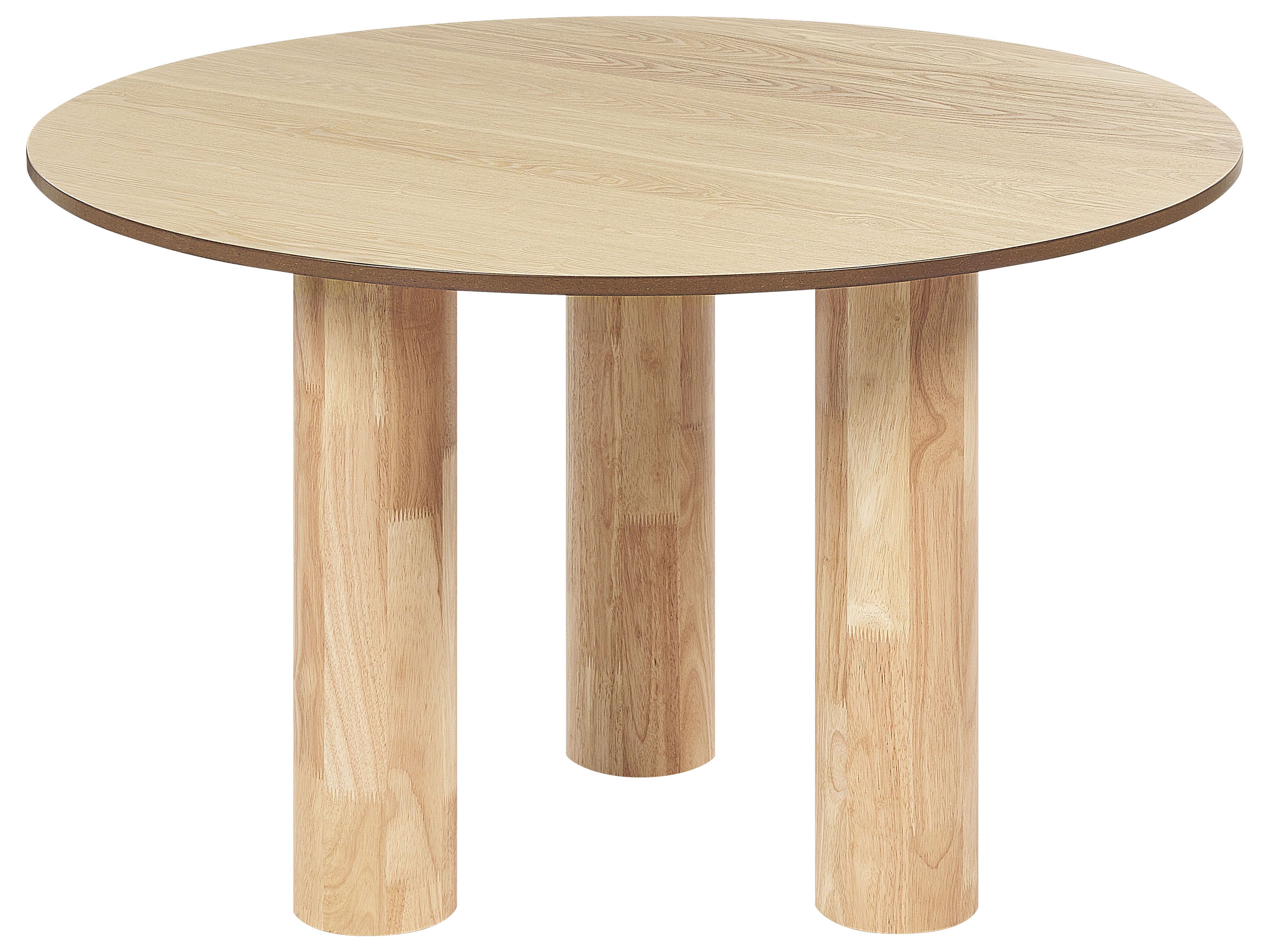 Rundt spisebord lyst træ ø 120 cm ORIN | Beliani.dk