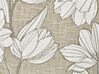 Conjunto 2 almofadas padrão floral em algodão verde e branco 45 x 45 cm CYANOTIS_892739