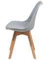Spisebordsstol grå PP/lyst træ sæt af 2 DAKOTA II_868892
