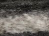 Plaid gris foncé et blanc 180 x 220 cm TAZA_812728
